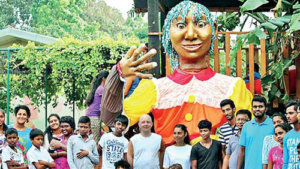 Little Girl Giant Puppet public premiere on Saturday