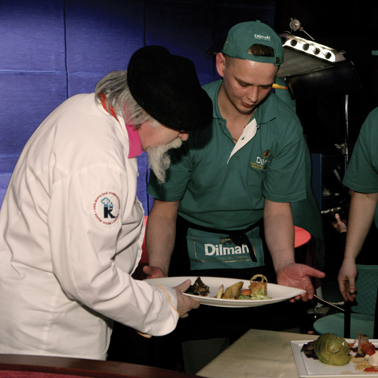 Chef presenting tea inspired food