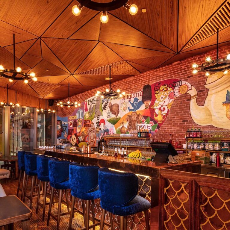 t-Bar blue bar chairs